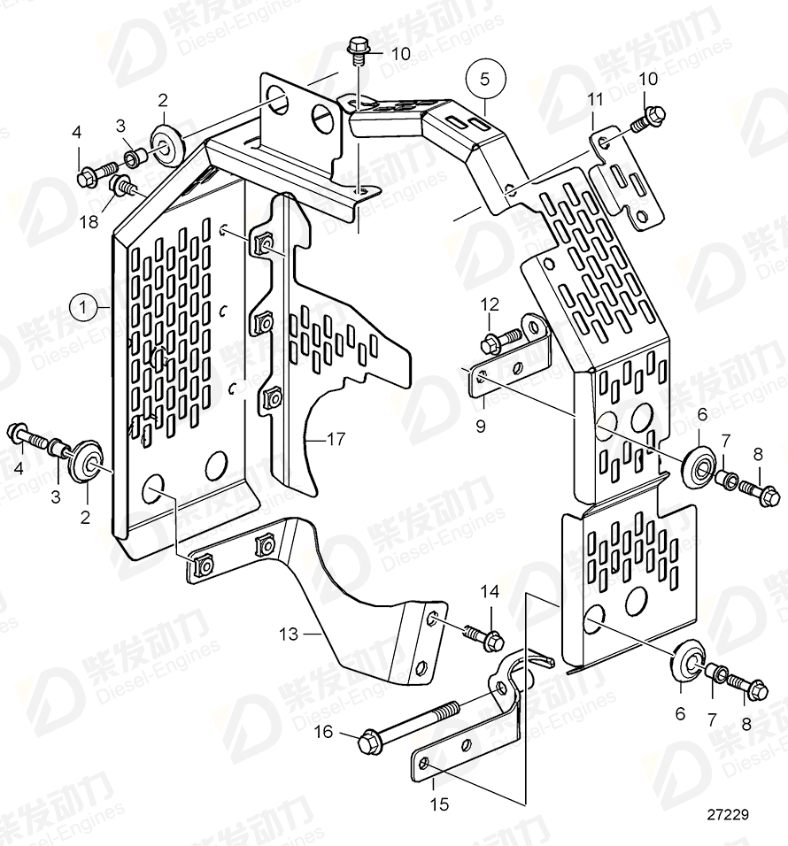 volvo penta Bracket 22115823 Drawing volvo penta Bracket 22115823 Drawing